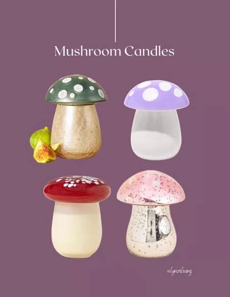 Purple Mushroom Ceramic Candle Jar curated on LTK